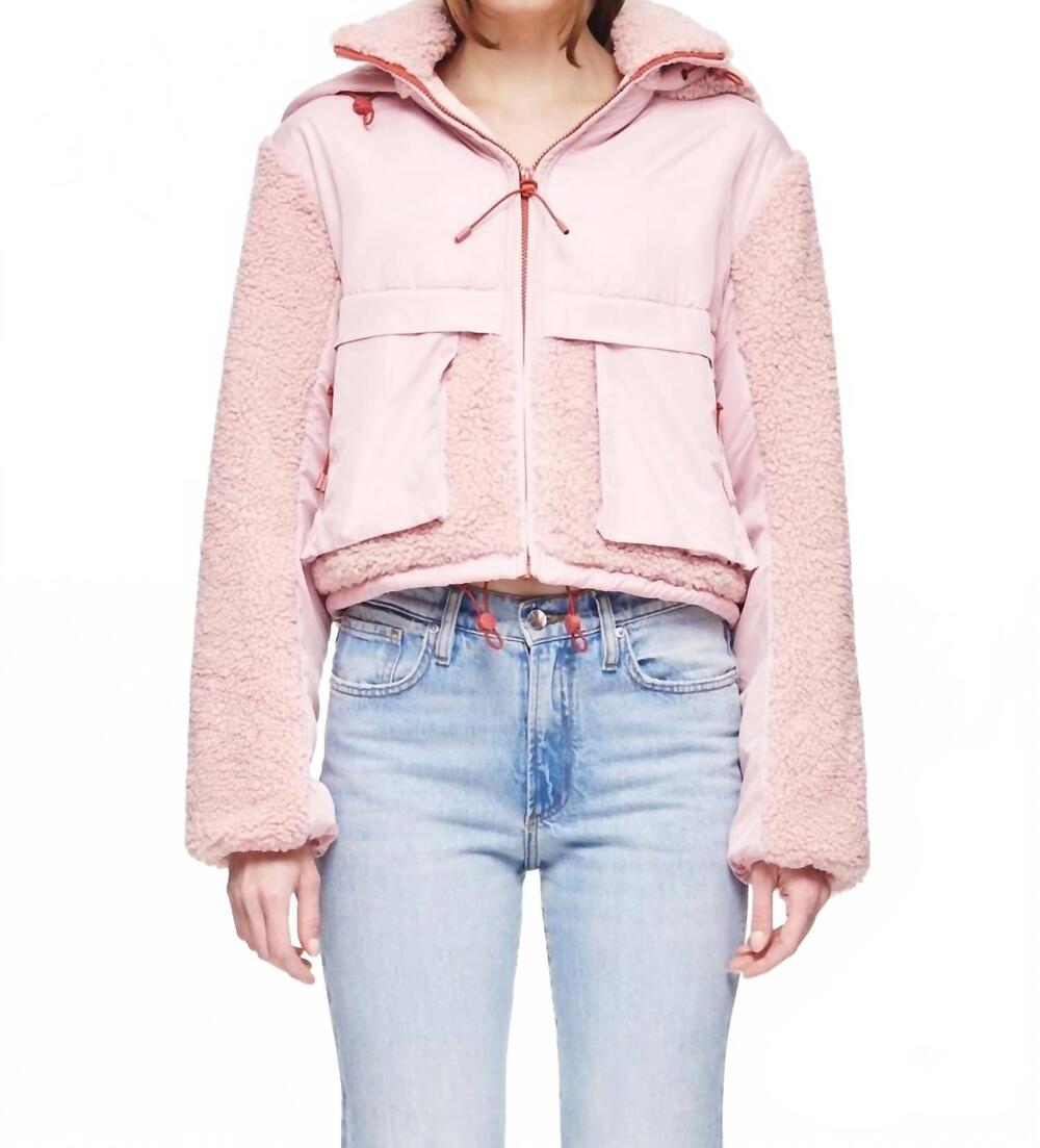 NEW ENA PELLY rosie faux fur jacket in primrose